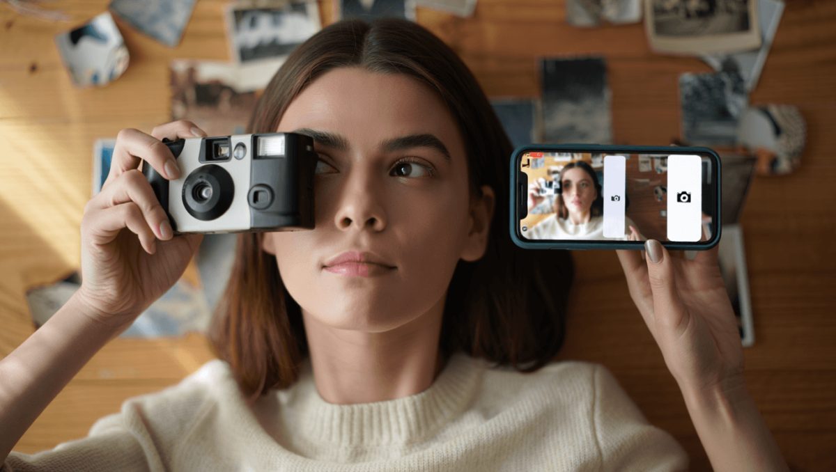 how to get disposable camera pictures on your phone