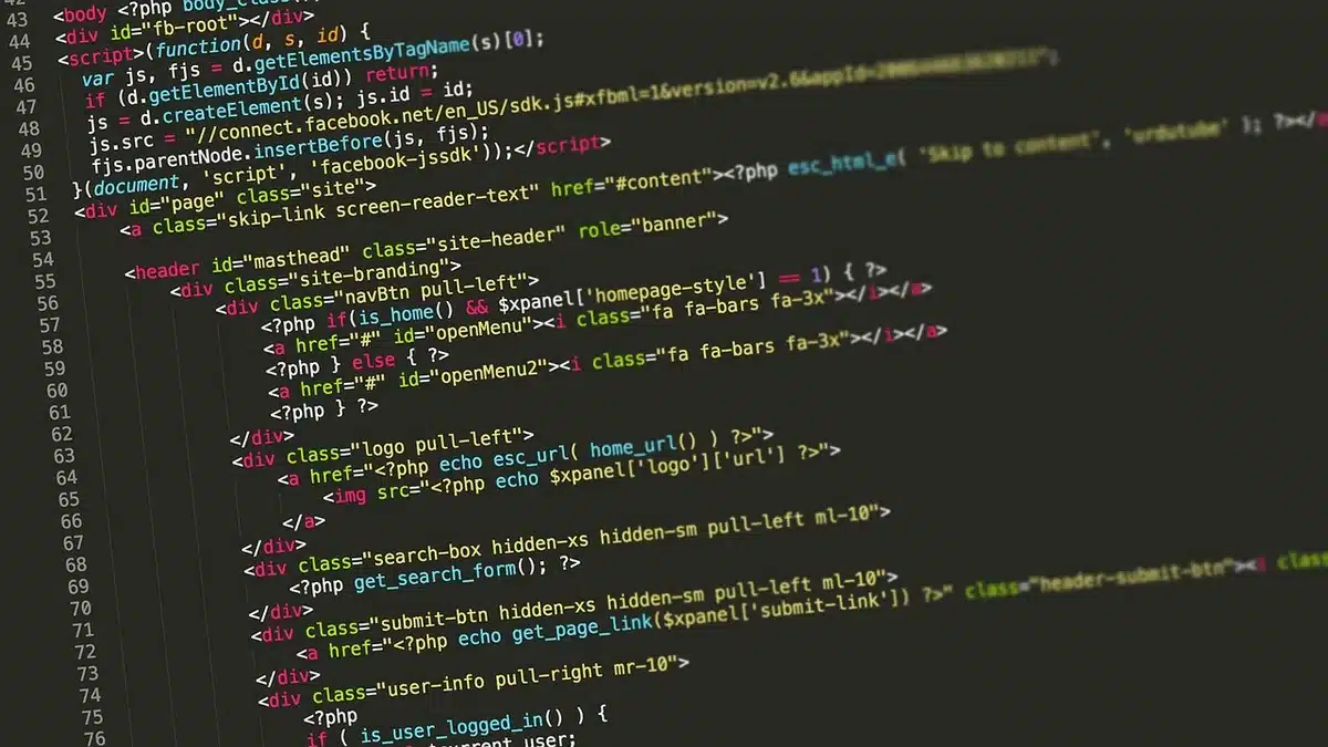 Code de balisage schema JSON-LD sur un éditeur de texte