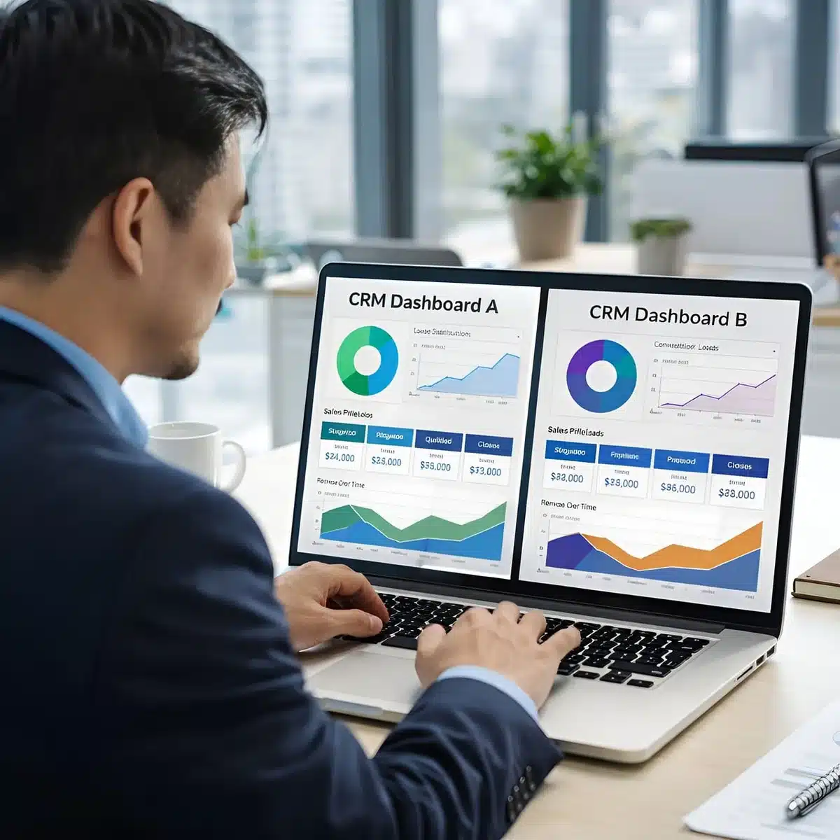 Tableau de bord montrant des segments comportementaux et métriques d'emailing
