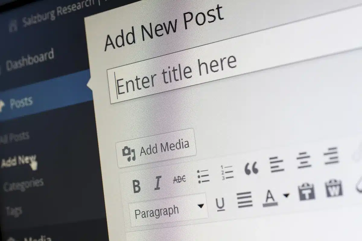 Tableau de bord WordPress affichant la liste des extensions avec numéros de version